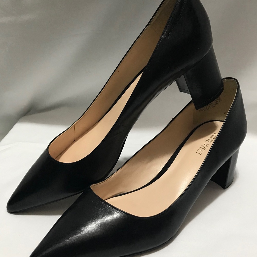 Black Nine West low heels